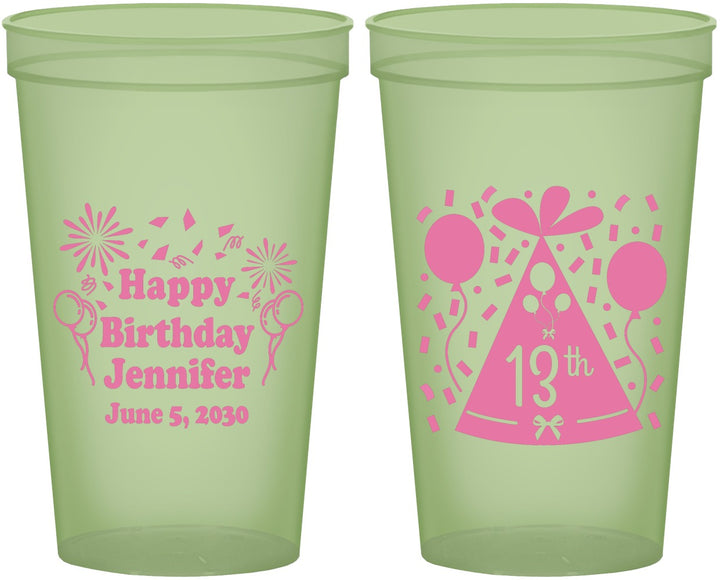 Custom Birthday 22 oz Glow In The Dark Cups - 13th | 20116