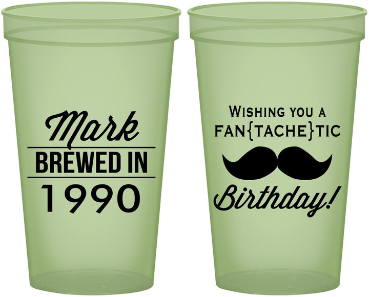 Custom Birthday 22 oz Glow In The Dark Cups - 40th | 20119