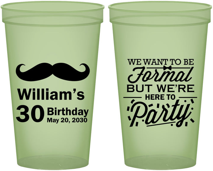 Custom Birthday 22 oz Glow In The Dark Cups - 30th | 20132
