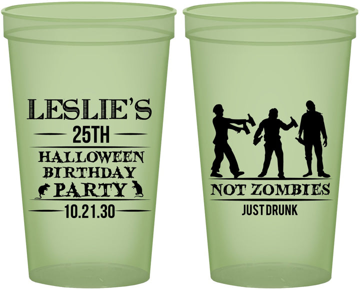 Custom Birthday 22 oz Glow In The Dark Cups - 25th Halloween | 20143