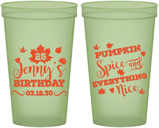 Custom Birthday 22 oz Glow In The Dark Cups - 25th Thanksgiving | 20144