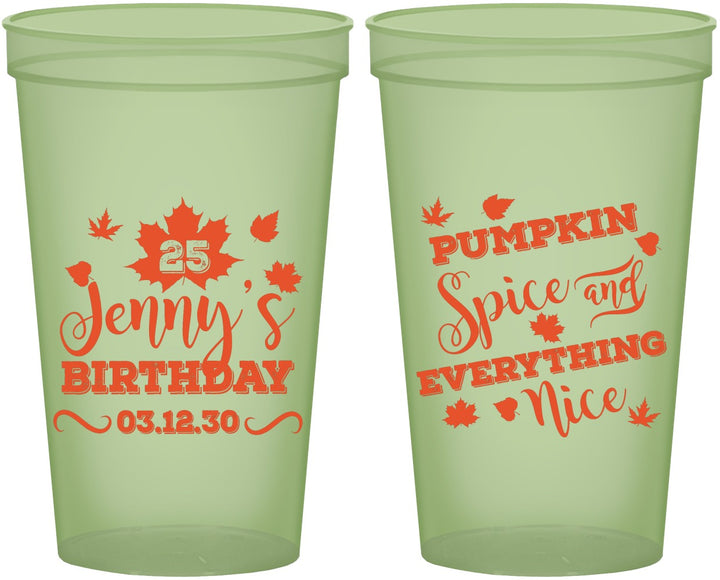 Custom Birthday 22 oz Glow In The Dark Cups - 25th Thanksgiving | 20144