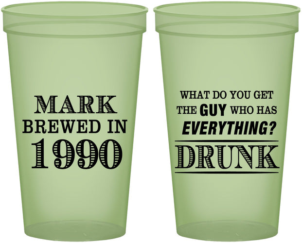 Custom Birthday 22 oz Glow In The Dark Cups - 40th | 20148