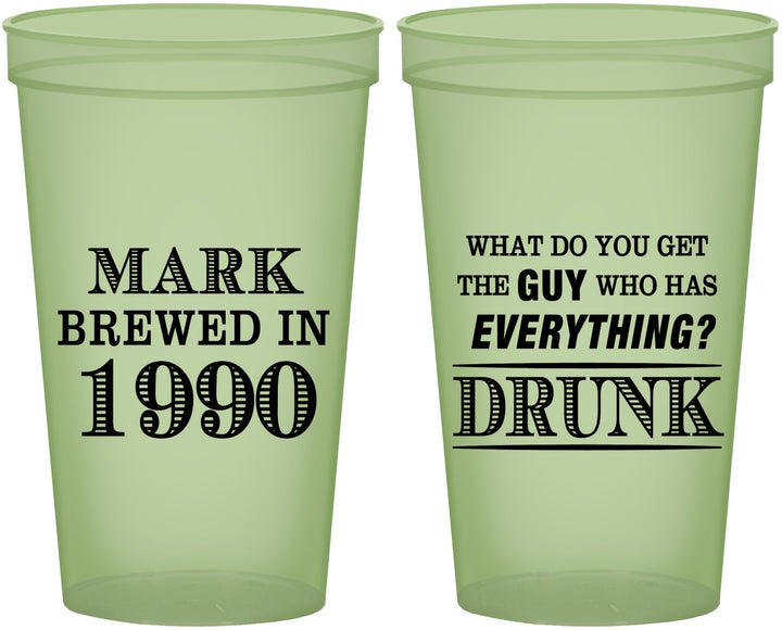 Custom Birthday 22 oz Glow In The Dark Cups - 40th | 20148