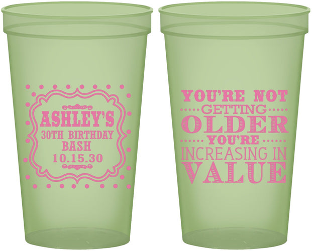 Custom Birthday 22 oz Glow In The Dark Cups - 30th | 20149