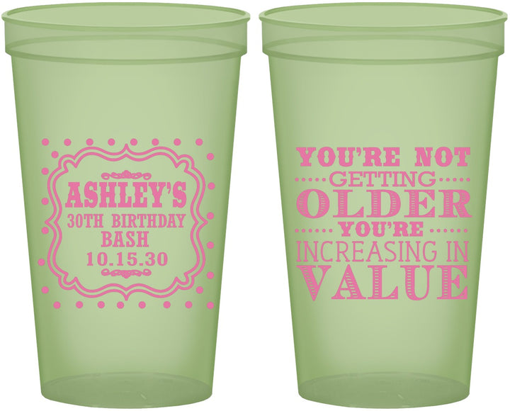 Custom Birthday 22 oz Glow In The Dark Cups - 30th | 20149