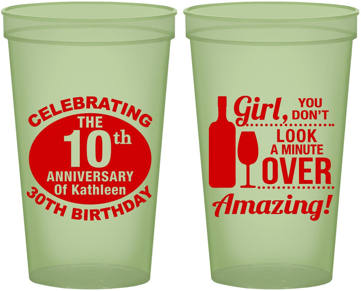 Custom Birthday 22 oz Glow In The Dark Cups - 40th | 20151