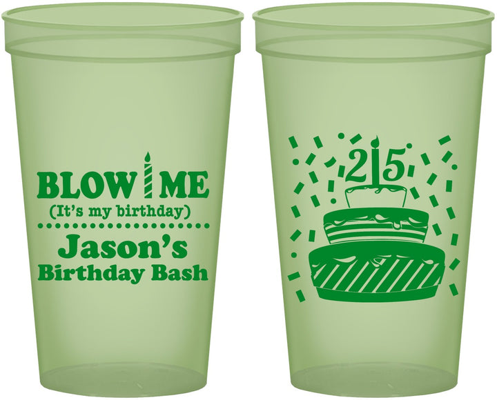 Custom Birthday 22 oz Glow In The Dark Cups - 25th | 20169