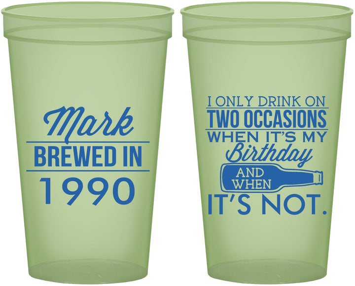 Custom Birthday 22 oz Glow In The Dark Cups - 40th | 20171