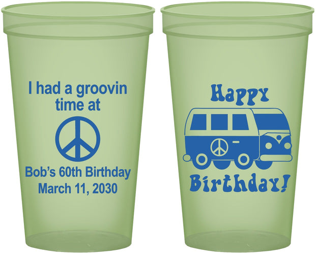 Custom Birthday 22 oz Glow In The Dark Cups - 60th | 20186