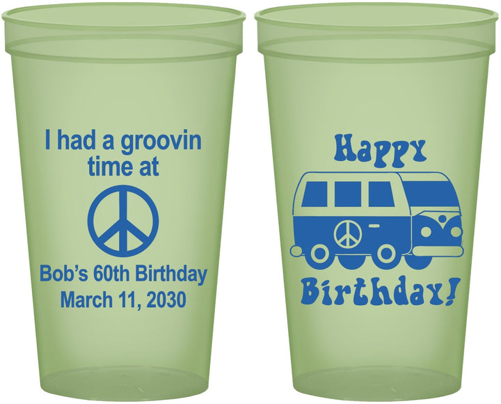 Custom Birthday 22 oz Glow In The Dark Cups - 60th | 20186