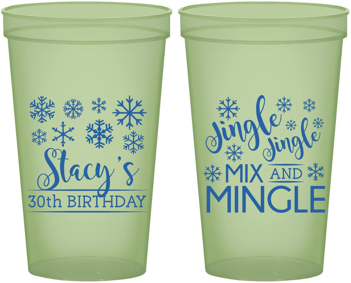 Custom Birthday 22 oz Glow In The Dark Cups - 30th Christmas | 20188