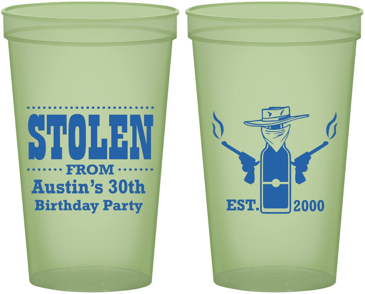 Custom Birthday 22 oz Glow In The Dark Cups - 30th | 20194