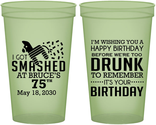 Custom Birthday 22 oz Glow In The Dark Cups - 75th | 20195