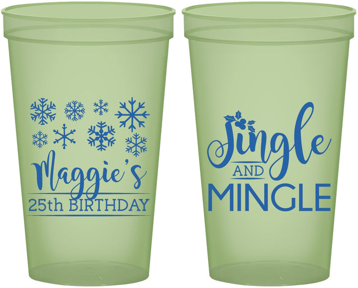 Custom Birthday 22 oz Glow In The Dark Cups - 25th Christmas | 20197