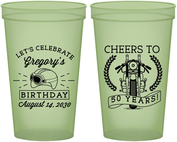 Custom Birthday 22 oz Glow In The Dark Cups - Cheers To 50 Years | 20220
