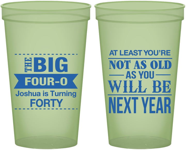 Custom Birthday 22 oz Glow In The Dark Cups - 40th | 20225