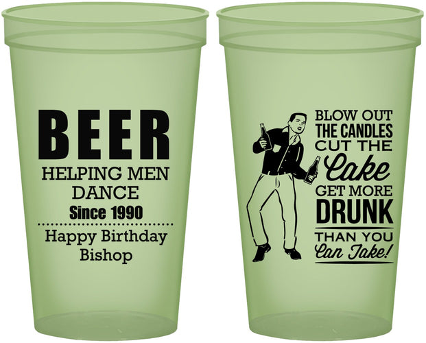 Custom Birthday 22 oz Glow In The Dark Cups - 40th | 20231