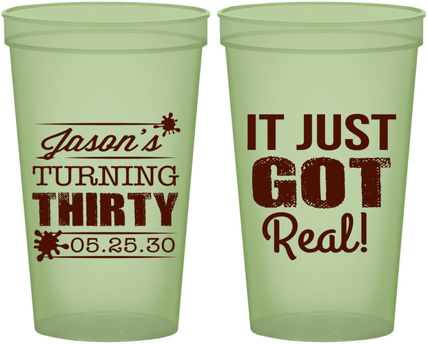 Custom Birthday 22 oz Glow In The Dark Cups - 30th | 20235