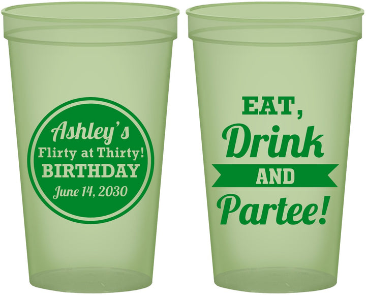 Custom Birthday 22 oz Glow In The Dark Cups - 30th | 20242