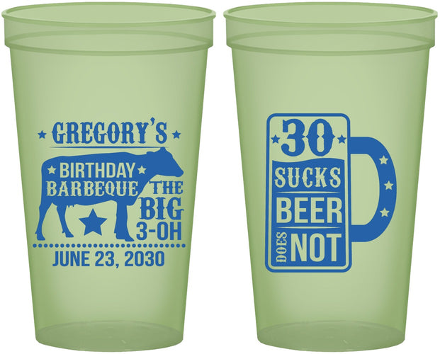 Custom Birthday 22 oz Glow In The Dark Cups - 30th | 20248