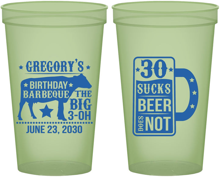 Custom Birthday 22 oz Glow In The Dark Cups - 30th | 20248