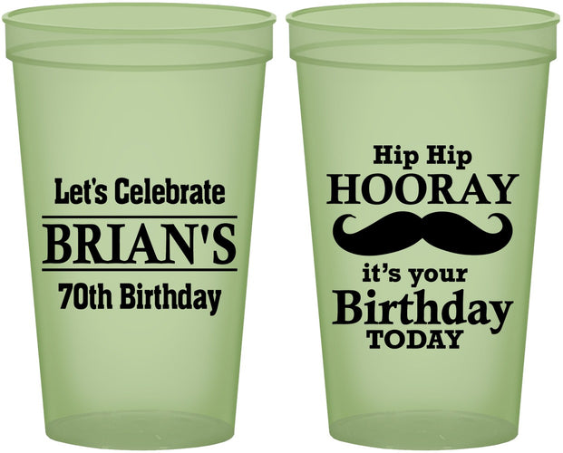 Custom Birthday 22 oz Glow In The Dark Cups - 70th | 20251