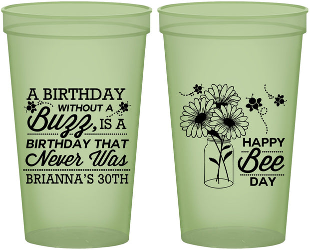 Custom Birthday 22 oz Glow In The Dark Cups - 30th | 20255