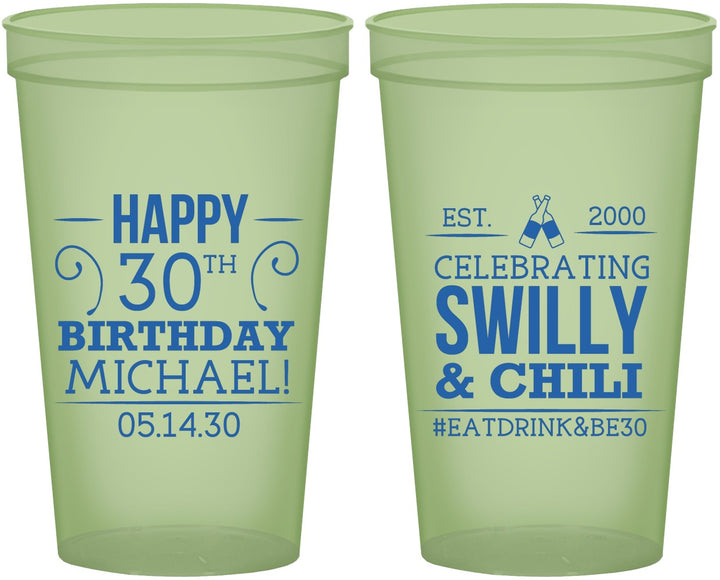 Custom Birthday 22 oz Glow In The Dark Cups - 30th | 20257