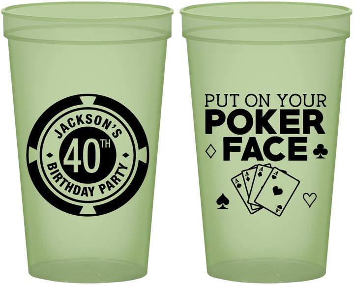 Custom Birthday 22 oz Glow In The Dark Cups - 40th Las Vegas | 20261