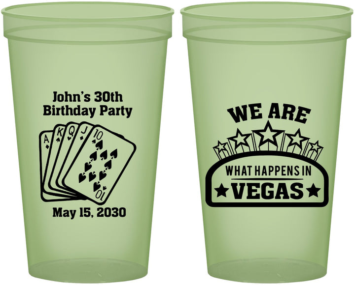 Custom Birthday 22 oz Glow In The Dark Cups - 20th Las Vegas | 20263