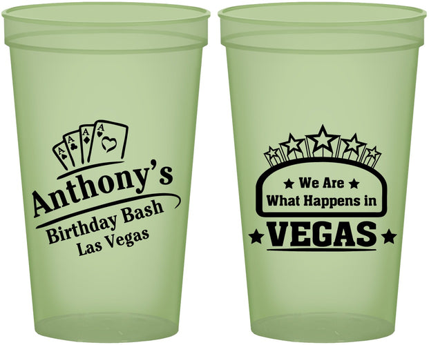 Custom Birthday 22 oz Glow In The Dark Cups - Las Vegas | 20264