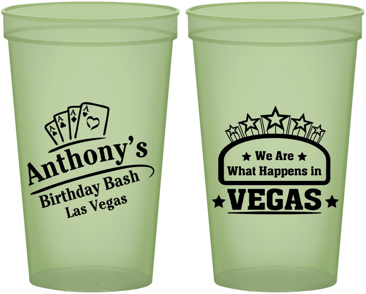 Custom Birthday 22 oz Glow In The Dark Cups - Las Vegas | 20264