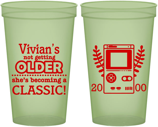 Custom Birthday 22 oz Glow In The Dark Cups - 30th Video Games | 20267