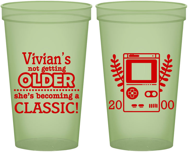 Custom Birthday 22 oz Glow In The Dark Cups - 30th Video Games | 20267