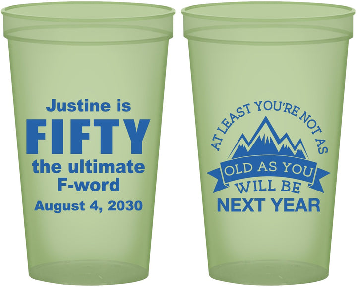 Custom Birthday 22 oz Glow In The Dark Cups - 50th | 20268