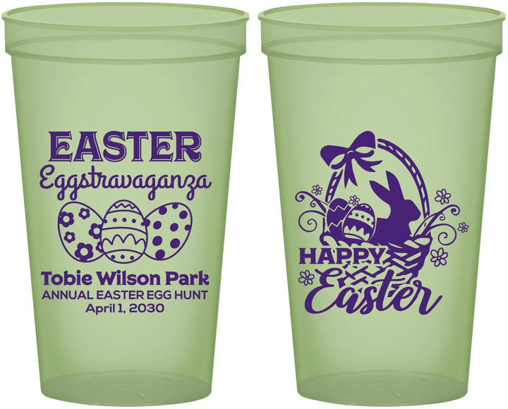 Custom Easter 22 oz Glow In The Dark Cups - Easter Bunny | 210008
