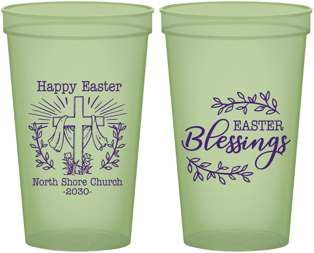 Custom Easter 22 oz Glow In The Dark Cups - Blessings Church | 210020