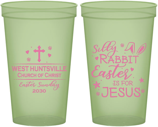 Custom Easter 22 oz Glow In The Dark Cups - Easter Is For Jesus | 210022