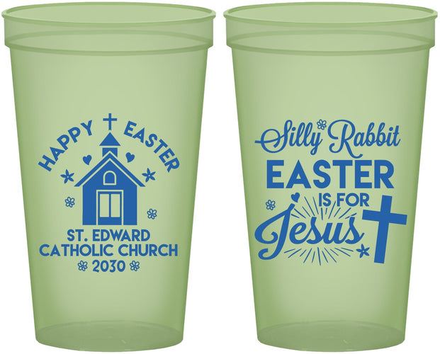 Custom Easter 22 oz Glow In The Dark Cups - Silly Rabbit | 210025