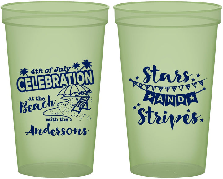 Custom 4th Of July 22 oz Glow In The Dark Cups - Fireworks | 220021