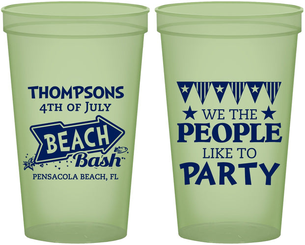 Custom 4th Of July 22 oz Glow In The Dark Cups - We The People | 220025