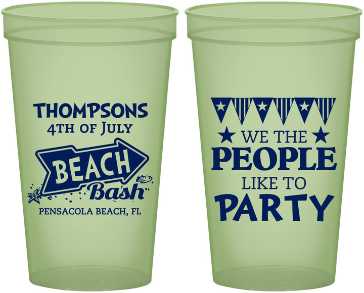 Custom 4th Of July 22 oz Glow In The Dark Cups - We The People | 220025