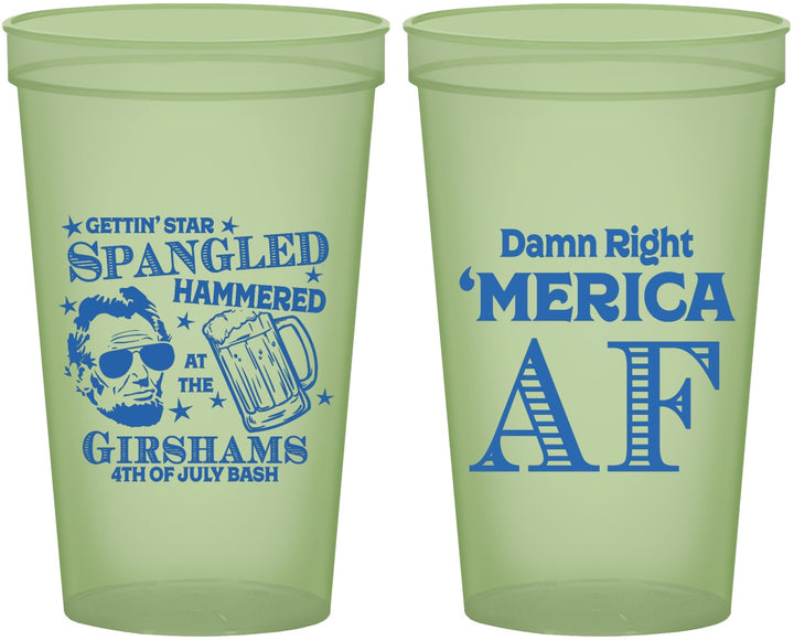 Custom 4th Of July 22 oz Glow In The Dark Cups - Merica Af | 220031