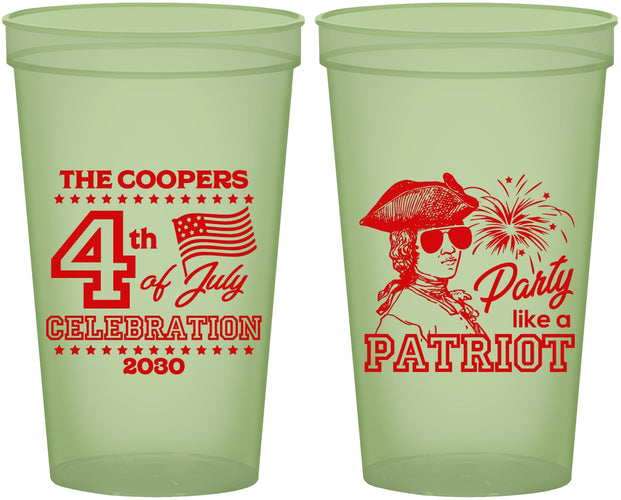 Custom 4th Of July 22 oz Glow In The Dark Cups - Patriot | 220038
