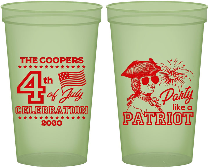 Custom 4th Of July 22 oz Glow In The Dark Cups - Patriot | 220038