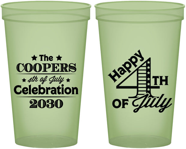 Custom 4th Of July 22 oz Glow In The Dark Cups - Independence Day | 220040