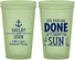 Custom Wedding 22 oz Glow In The Dark Cups - Vows Are Done Nautical | 228