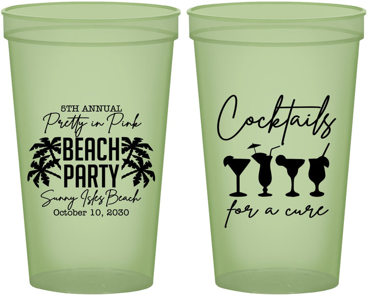 Custom Awareness 22 oz Glow In The Dark Cups - Beach Party | 230007