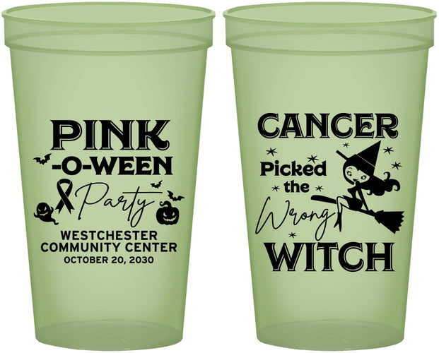 Custom Awareness 22 oz Glow In The Dark Cups - Wrong Witch | 230010